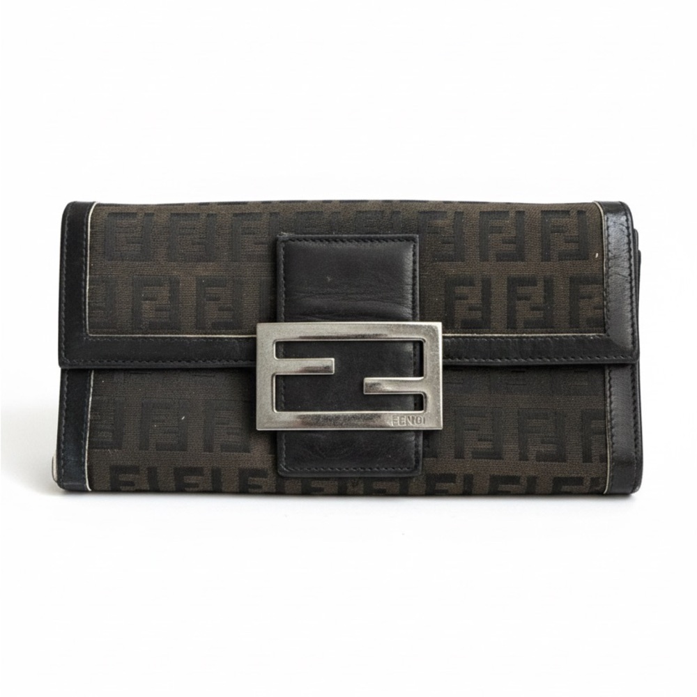 Fendi Black and Silver Wallet